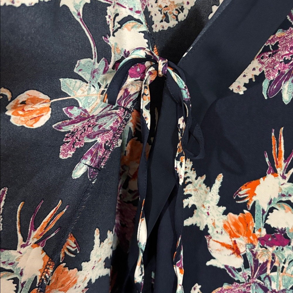 World Market Floral Kimono Robe - Navy - Picture 6 of 6